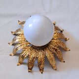 Gilded metal ceiling lamp
