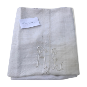 Drap ancien brodé 130x200cm