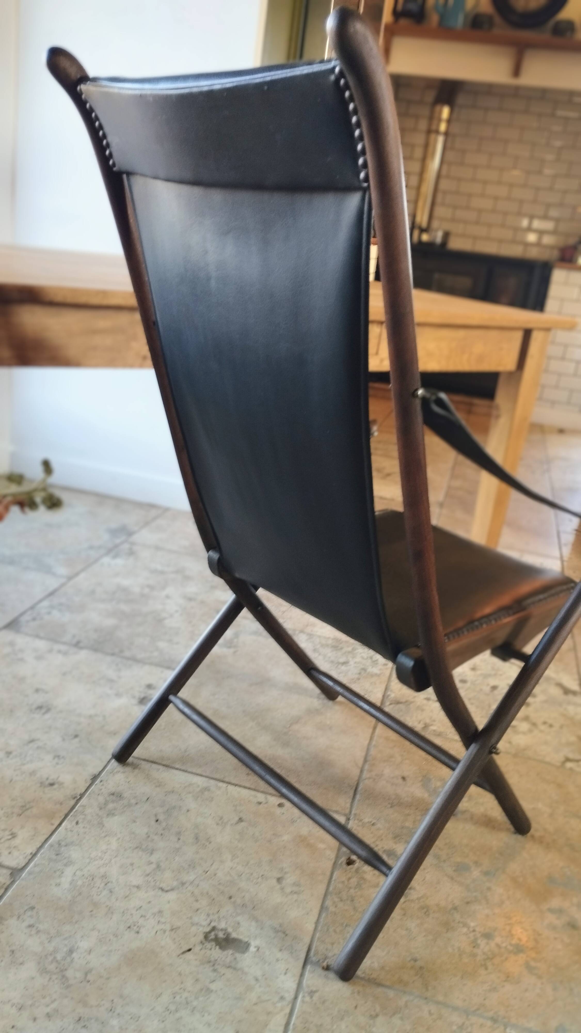 Chaise pliante de campagne vintage