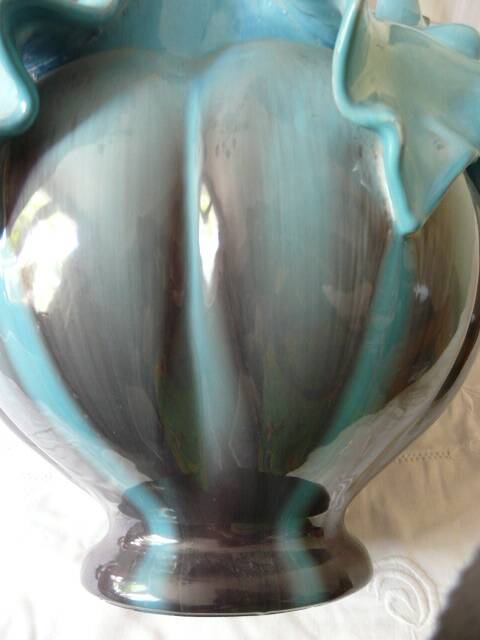 Ceramic cachepot vase by delfin massier circa 1890