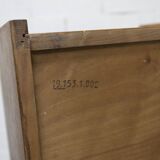 Oak and rattan compass leg chiffonier from the 50s-60s