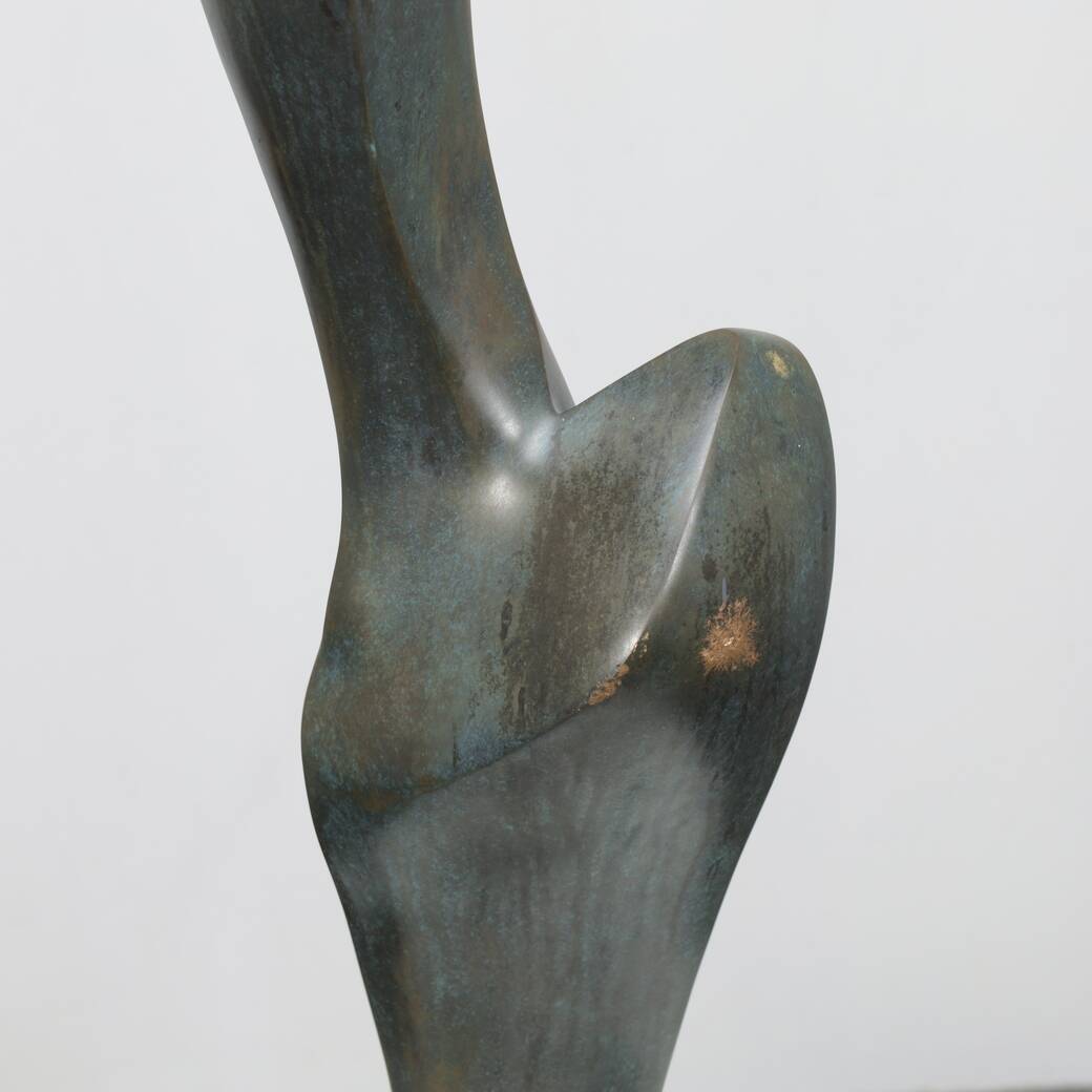 Bronze female figure sculpture by Francine Govers, Netherlands, 1990s
