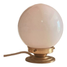 Table lamp pink opaline globe