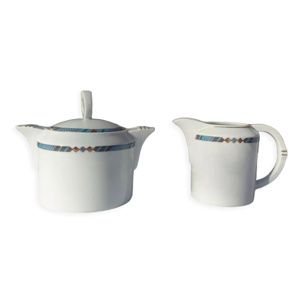 Set sucrier et pot à lait porcelaine Létang & Rémy