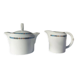 Sugar bowl and milk jug porcelain Létang & Rémy