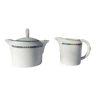 Set sucrier et pot à lait porcelaine Létang & Rémy