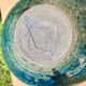 VASE PENSU , in enamelled ceramic, blue and gray abstract decoration - N° 10 - Vintage