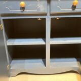 Blue painted wooden dresser