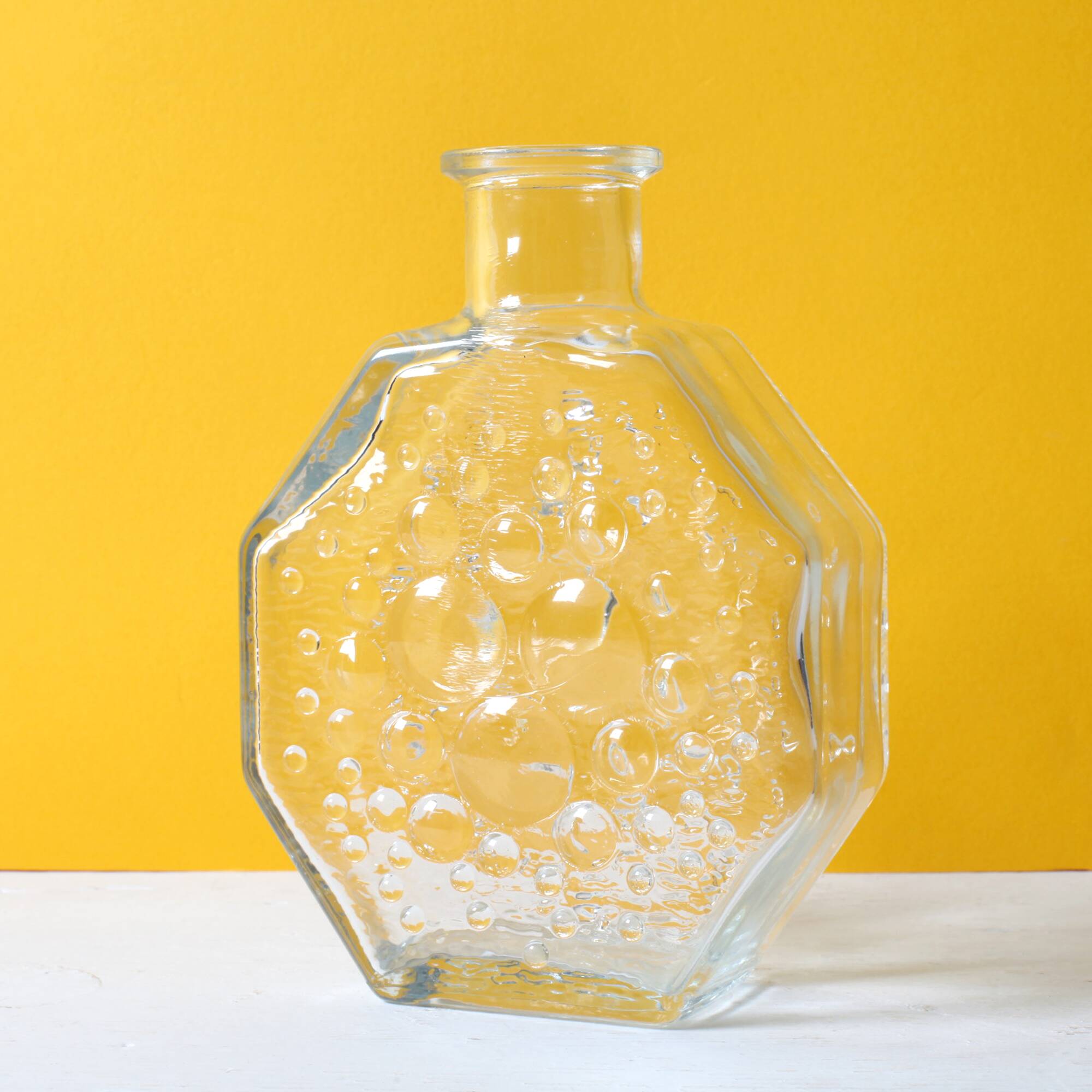 Mid-century Clear Stella Polaris Vase by Nanny Still for Riihimäki / 1967