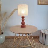 Vintage terracotta wooden lamp