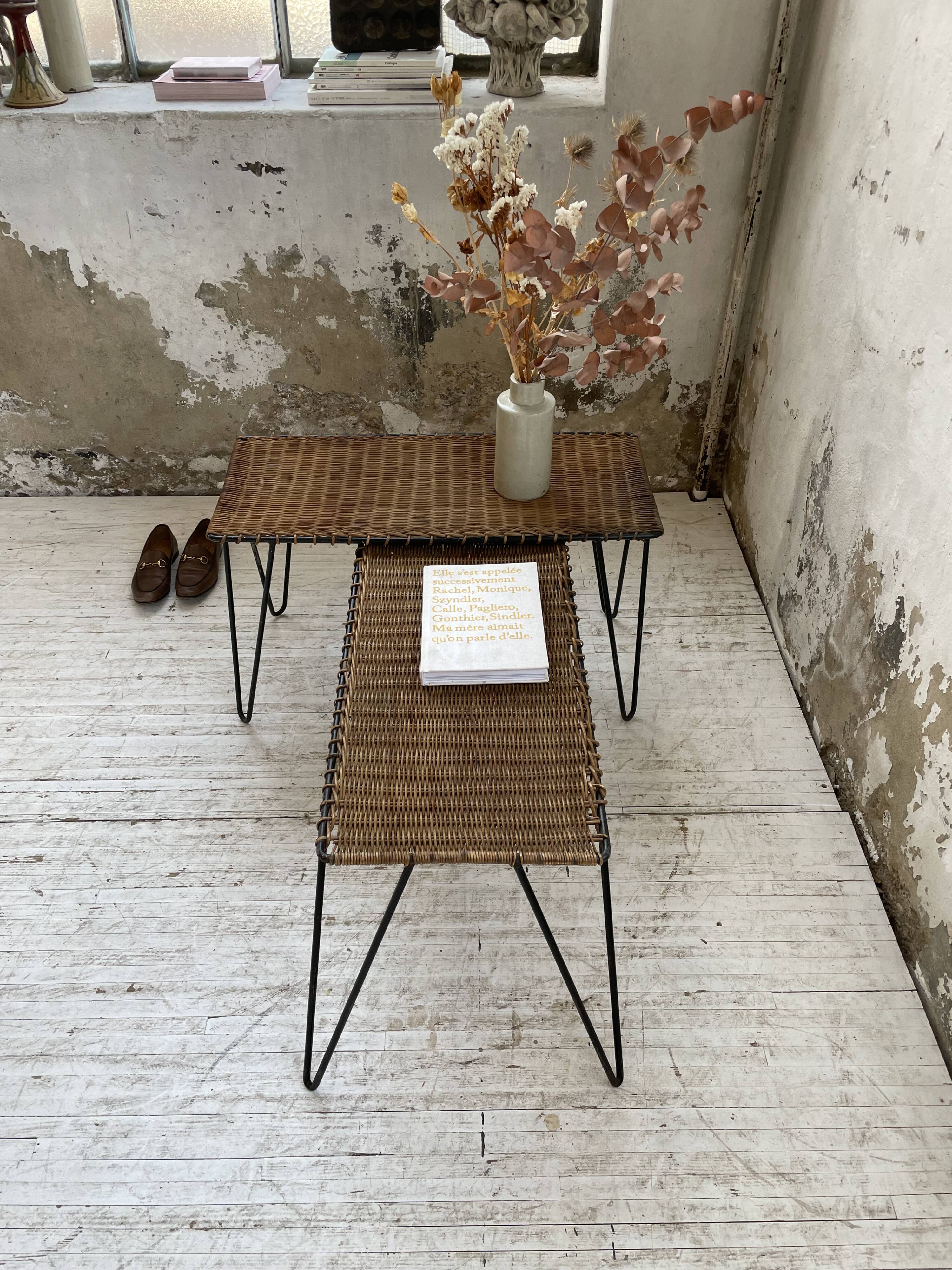 Duo of wicker tables RaouDuo of wicker tables Raoul Guysl Guys