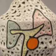 Fat lava jug abstract decoration Marius Bessone Vallauris - Mid-century 60
