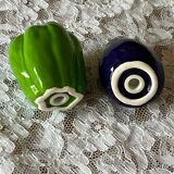 Ensemble sel et poivre en barbotine