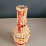 Vintage wicker carafe bottle