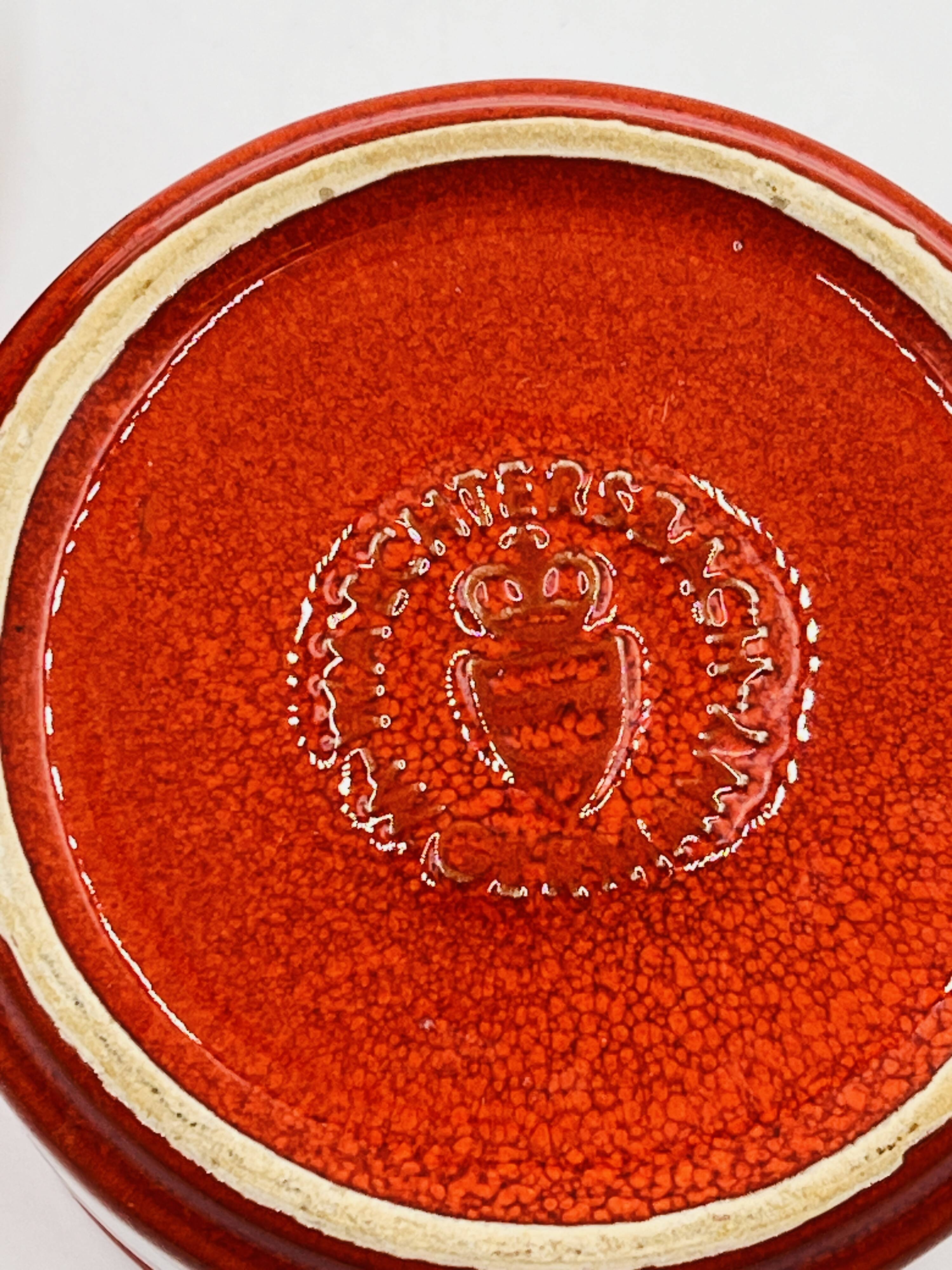 Waechtersbach vintage mustard pot with heart design