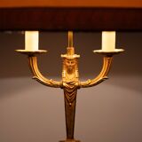 Lampadaire Empire en bronze doré, France, années 1950