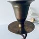 Twisted brass candle holder