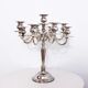 Large silver metal candlestick, groom candlestick