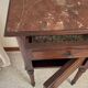 Table de chevet ancienne marbre et bois