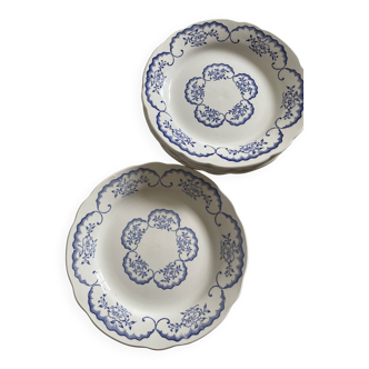 Lot de six assiettes Digoin Sarreguemines modèle Cordoue