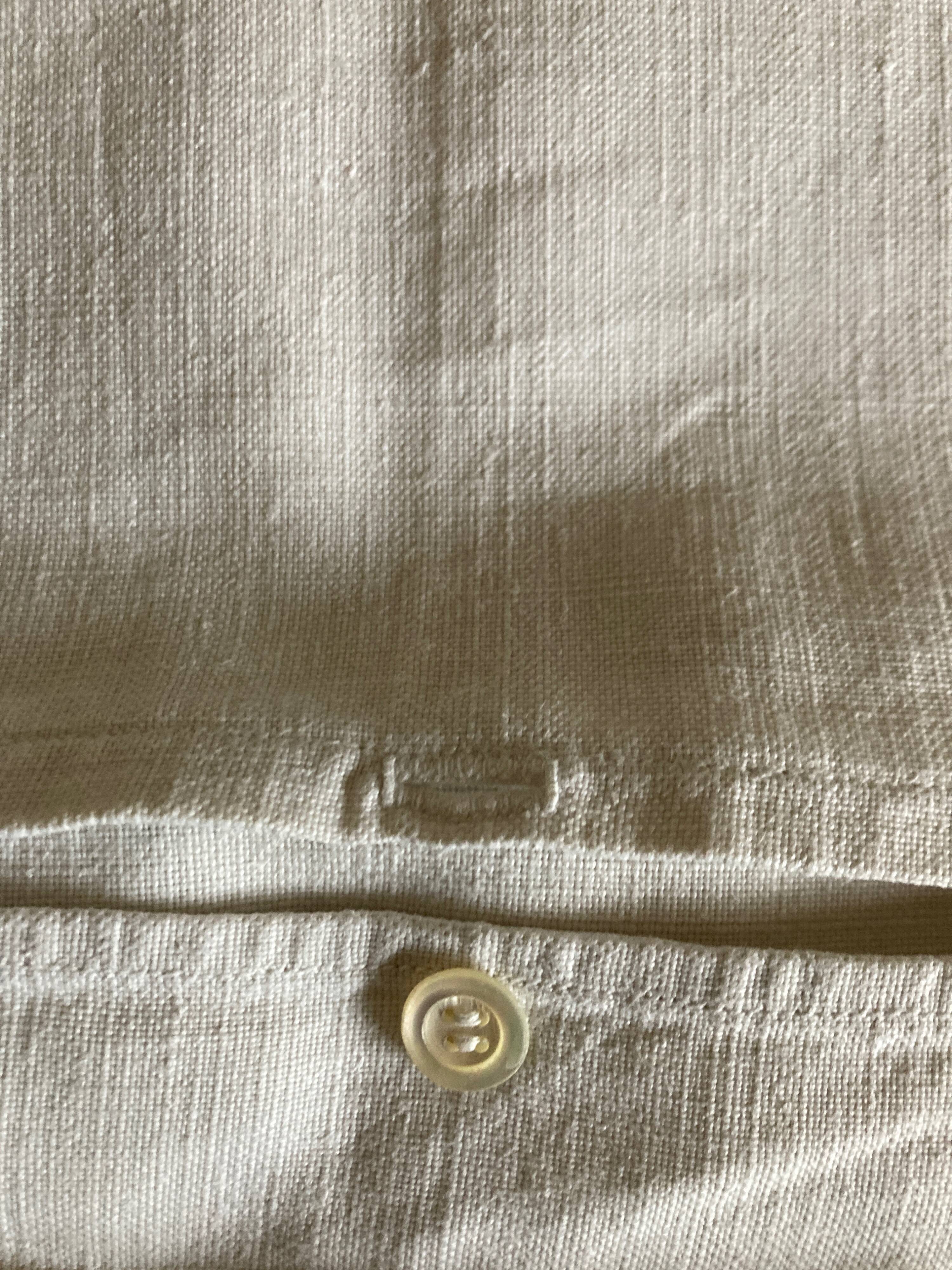19th country pillowcase in raw linen canvas