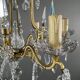 Brass and Crystal Chandelier, 20th Century