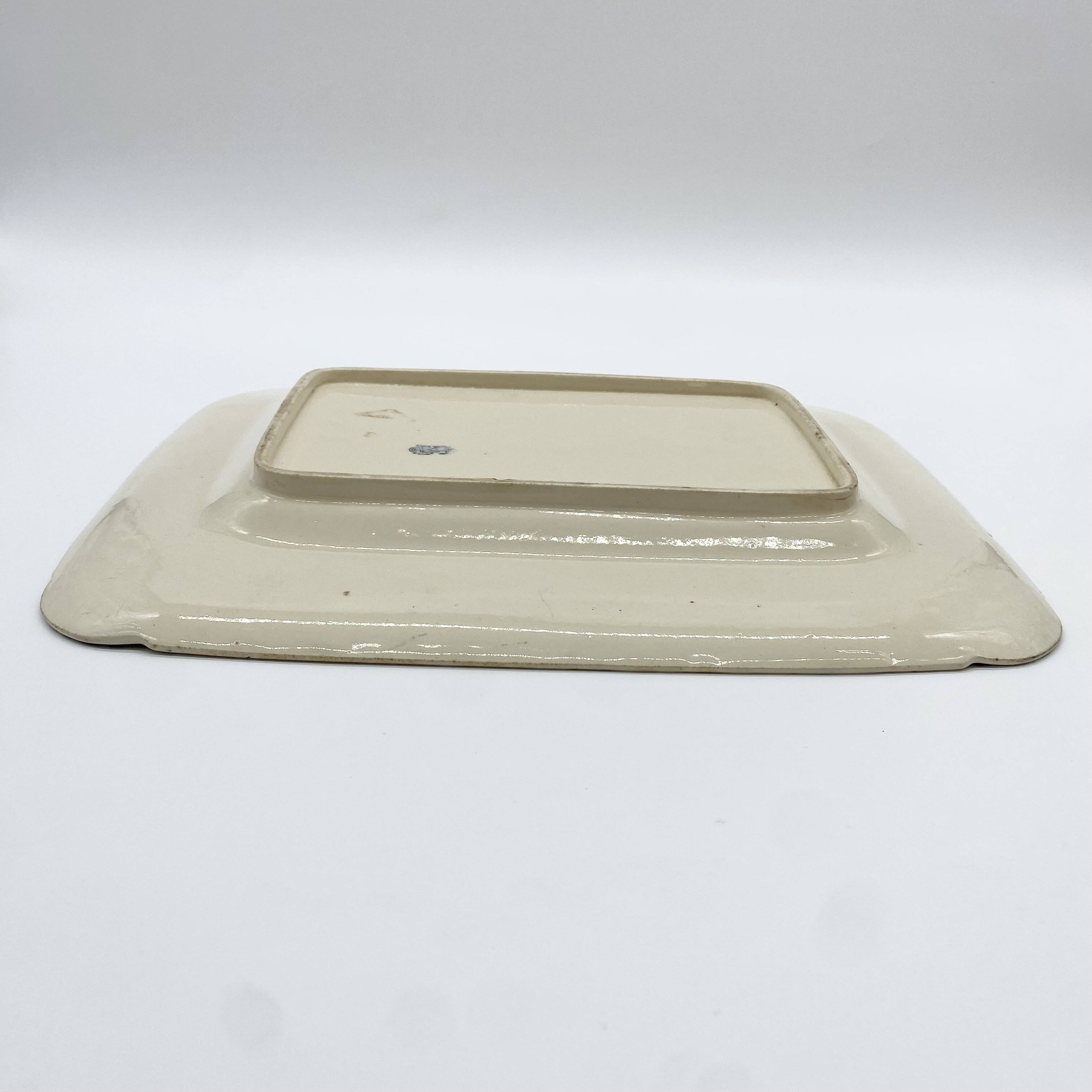 Gien earthenware dish "Terre de Fer", "Ibis" service, 1876
