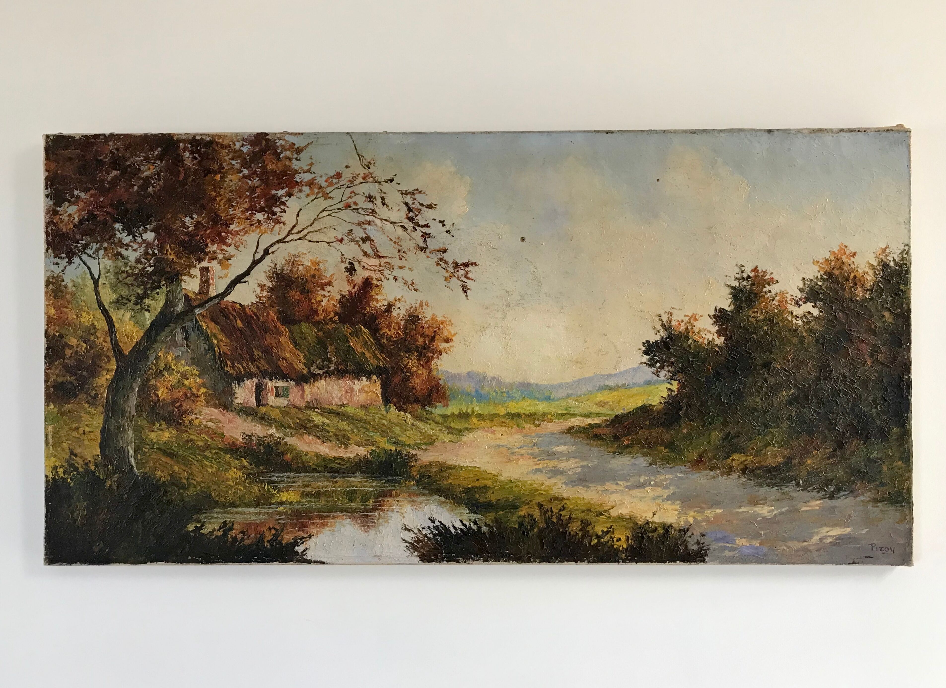 Old landscape painting by Pizoy