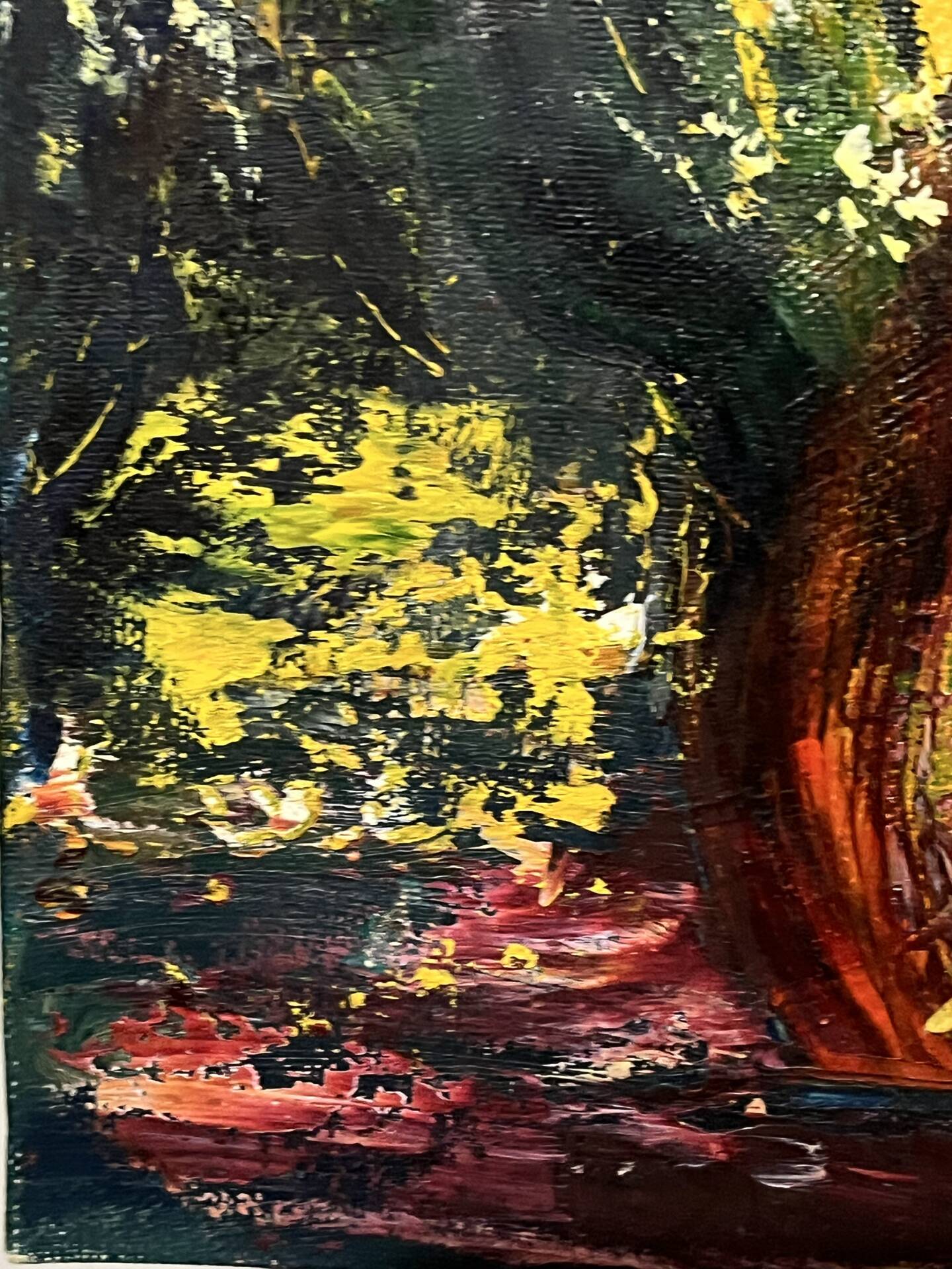 Expressionist painting "The Sunflowers" — Oil on canvas by Cécile O