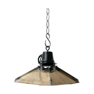 Brass reflector industrial pendant light