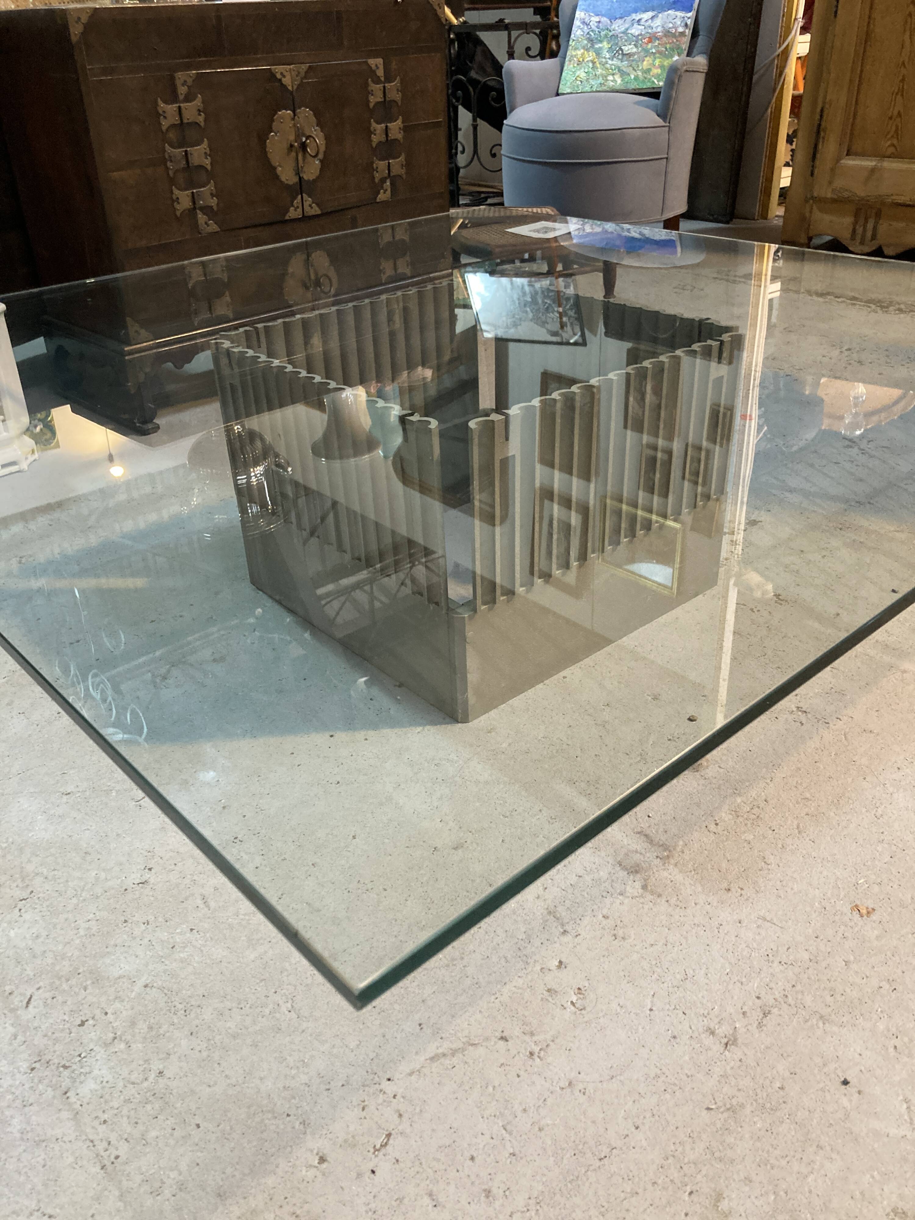 Large Coffee Table - Glass 120 x 120 - Designer