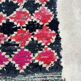 Moroccan carpet red/black - 76 x 253 cm