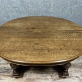 Solid oak Renaissance table with extensions circa 1850 (320 cm)