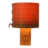 Lampe de table en pin par Pileprodukter, Lund – Suède, années 1970