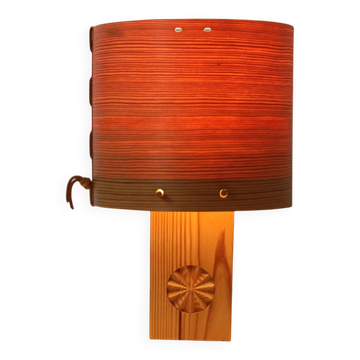 Lampe de table en pin par Pileprodukter, Lund – Suède, années 1970