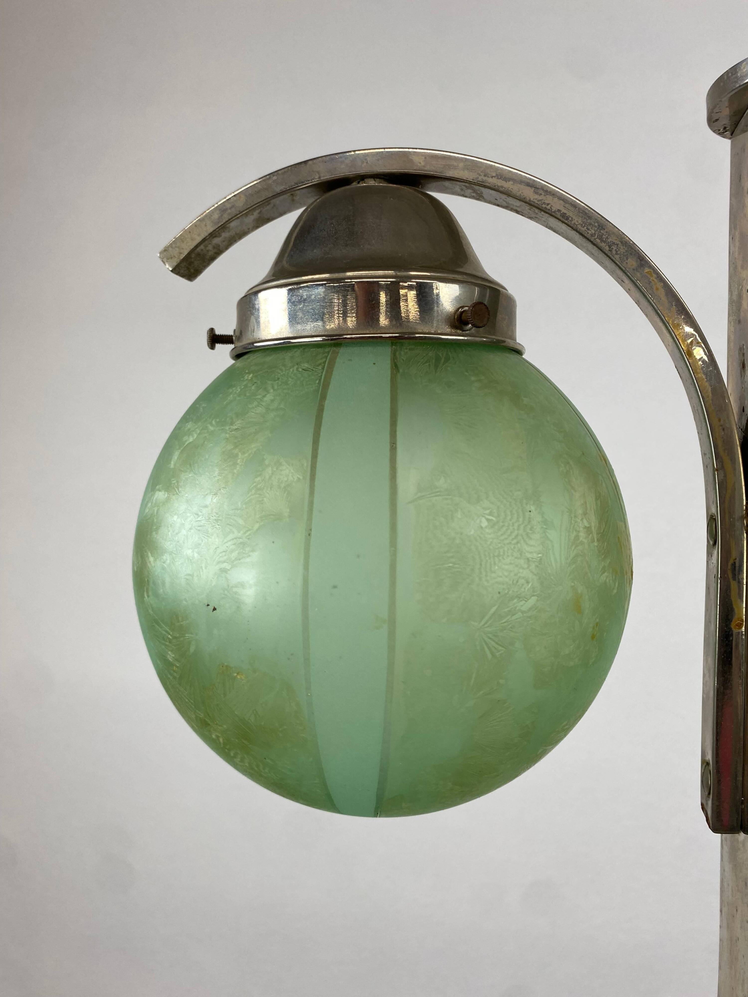 Green Art Deco pendant lamp