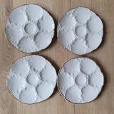 La Redoute x Selency set de 4 assiettes à huitres blanches dorées