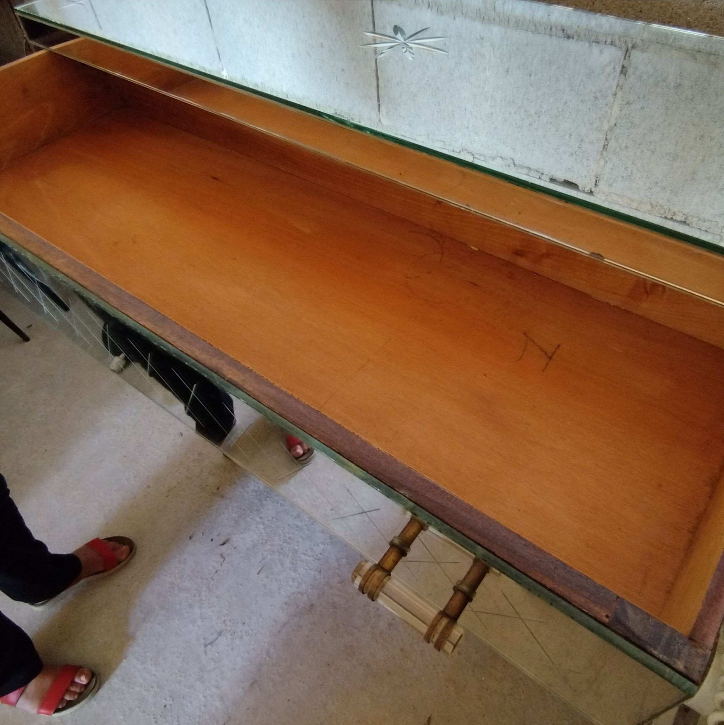 Mirror chest of drawers year 50 vintage art deco