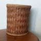 Panier cylindrique haut en osier, cache-pot ou corbeille à papier