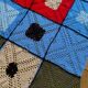 Plaid patchwork tricoté main