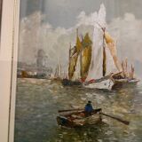 Animated marine landscape painting 20th century