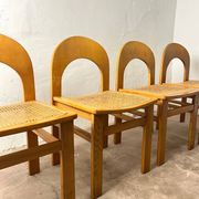 Set of 4 caned chairs Arcadia by Tagliabue di Cascina Armata, 1970-80.