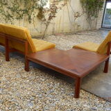 Corner table and 2-1 chairs Gjerlov and Lind MODULINE Series 175, Original numbered, signed from 60th