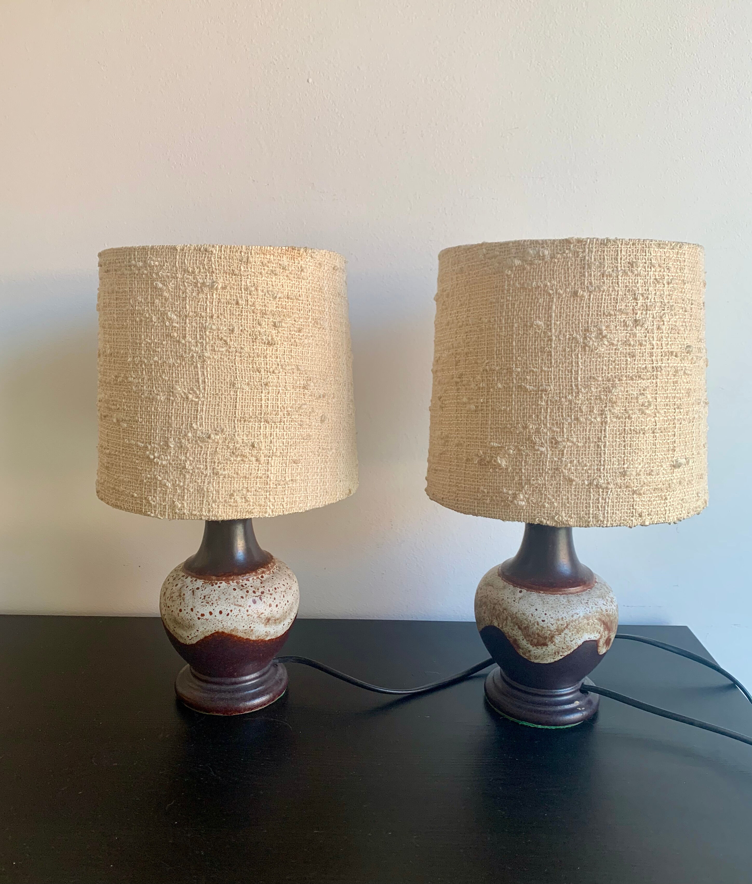 Pair of bedside lamps, 1970s