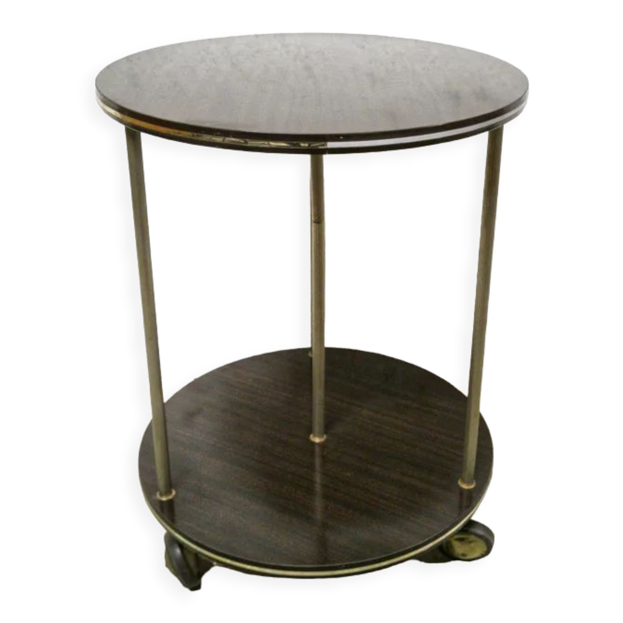 Double-trayed pedestal table