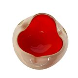 Murano - Alfredo Barbini - opaline glass - orange/white - Italy - 60's