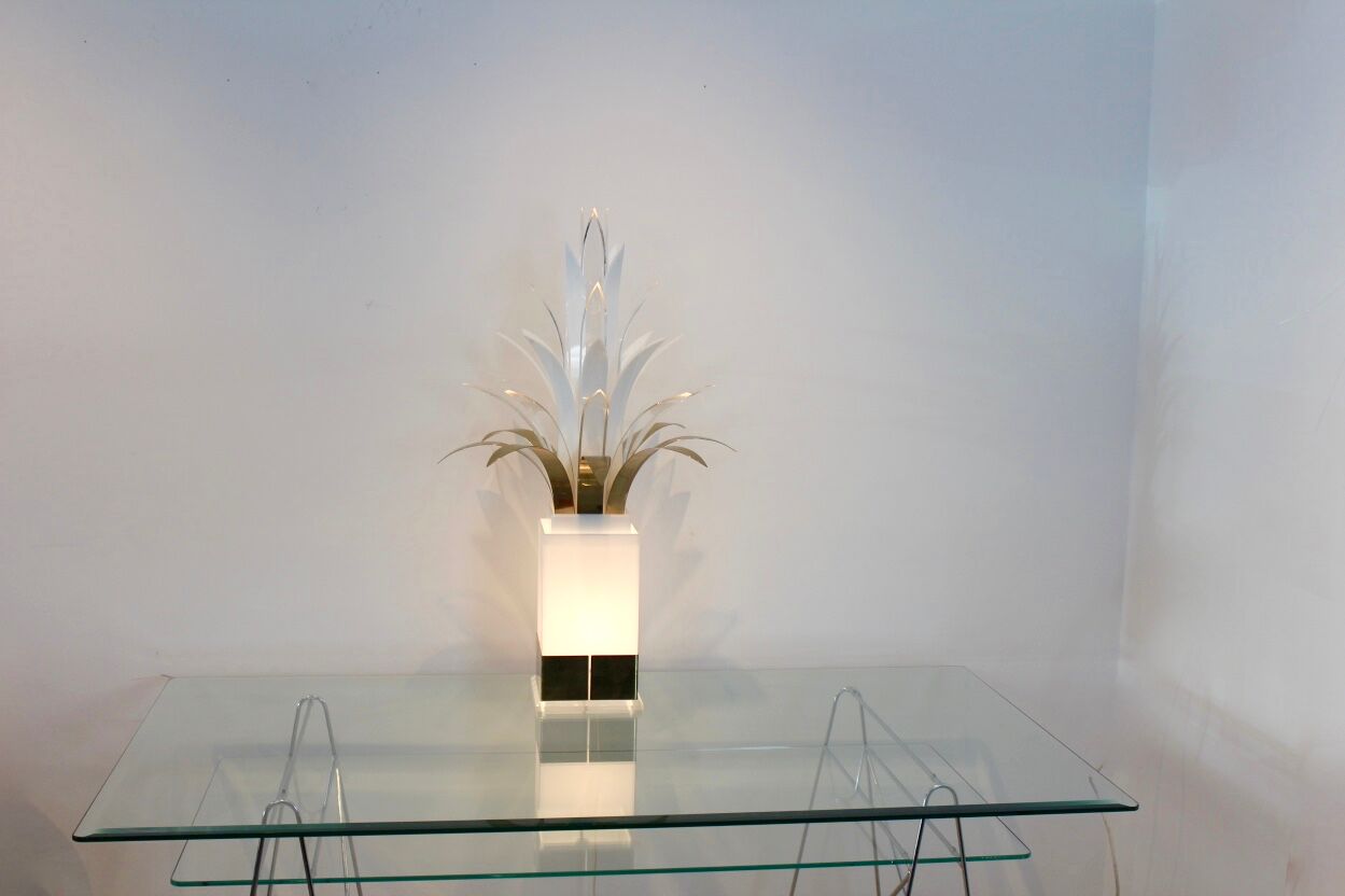 Lampe palmier par Peter Doff Pays-Bas années 70