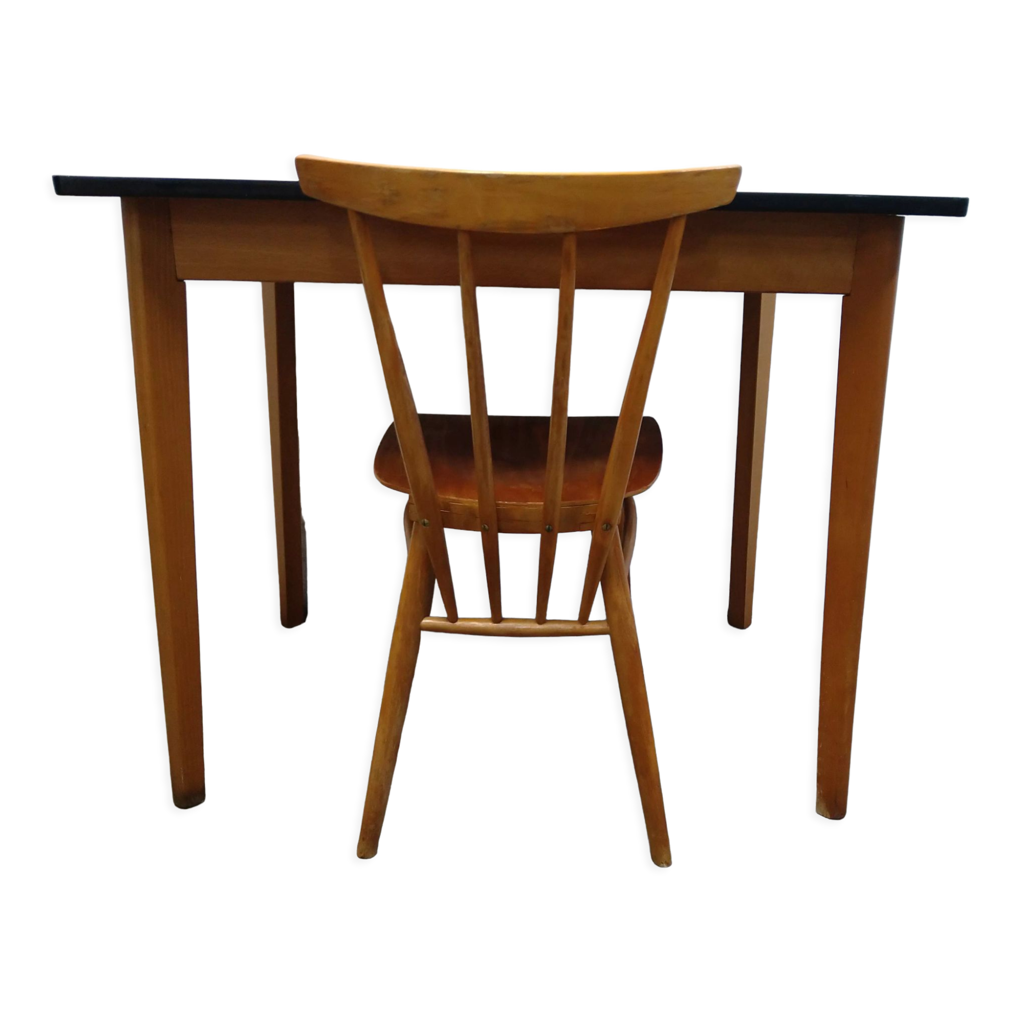 Vintage table and bar chair