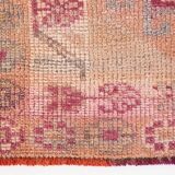 3x12 Rug For Kitchen Pale Red Pink Turkish Vintage Runner Rug 85x367Cm