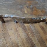 Ensemble salon brutaliste table basse avec 3 tabourets/design 20 ème